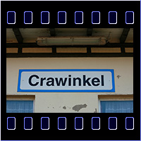 Bahnhofsschild in Crawinkel