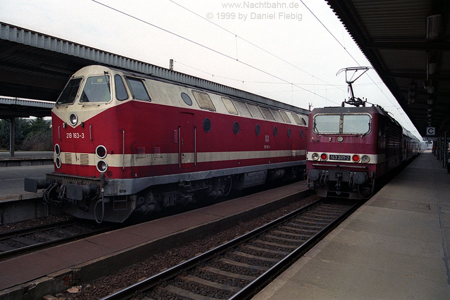 219 163 & 143 201 in Magdeburg Hbf