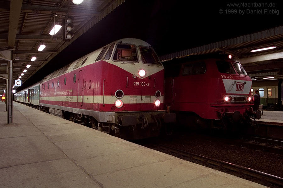 219 163 & 218 115 in Magdeburg Hbf